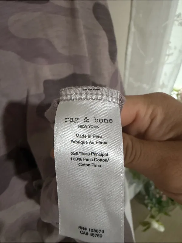 rag & bone Purple Camo Short Sleeve Tee - Image 5