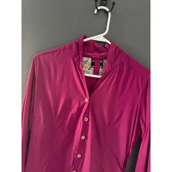 Sherpa Adventure Gear Womens Magenta Pink Button Down Shirt Stretch‎ M Hiking - Image 2