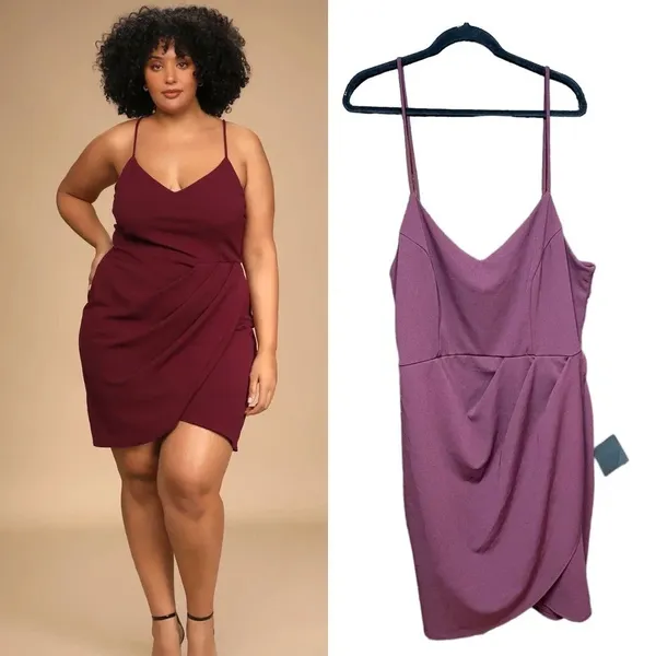 Lulus Forever Your Girl Plum Purple‎ Bodycon Dress Plum Purple Plus Size 3X - Image 2