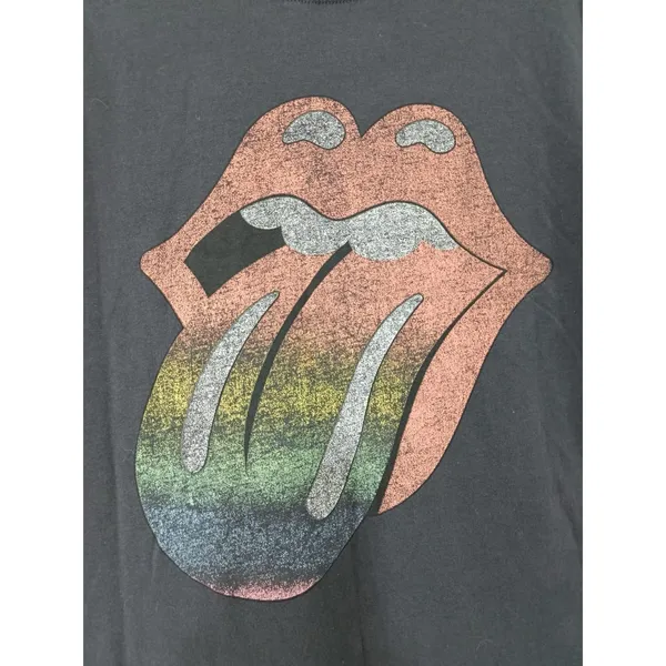 H & M Women’s T-Shirt Oversize Rolling Stones Tongue Mouth Logo Graphic Band XL - Image 6