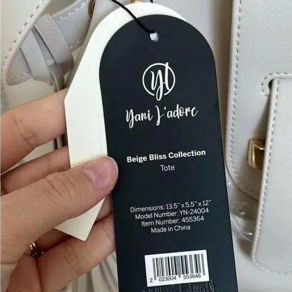 Yani J’adore Beige Bliss Tote‎ NWT - Image 2