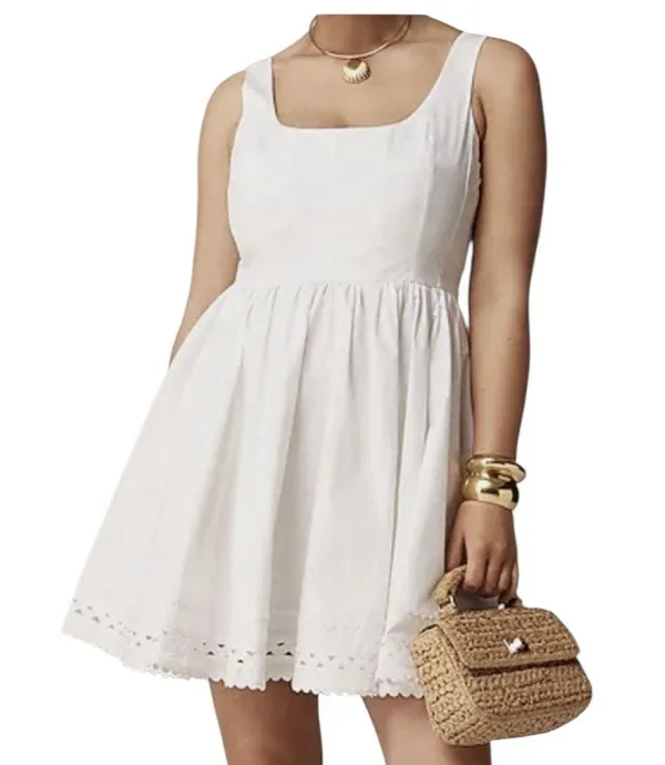 J. crew Fit-and-flare mini dress w/ Rick Rack Trim - Image 2