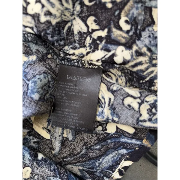 Kimchi Blue Floral Sleeveless Tunic Dress Womens Size M Navy Boho Rayon - Image 5