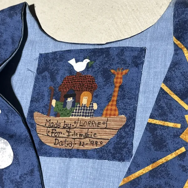 Womens Handmade Vest Womens L XL Noah's Ark Applique Folk Art Animal Theme Retro - Image 5