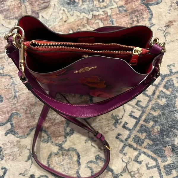Coach Leather Mollie Bucket Bag 22 with Jumbo Floral Print - Image 6