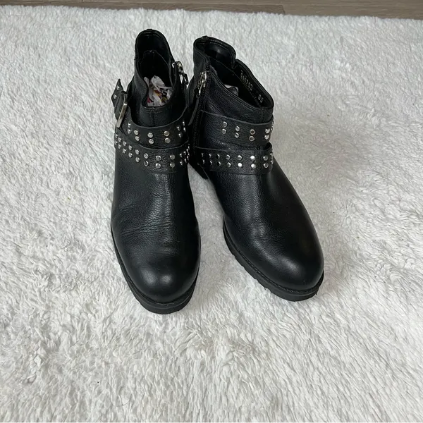 Hush Puppies Black Studded Ankle Boots - Image 7