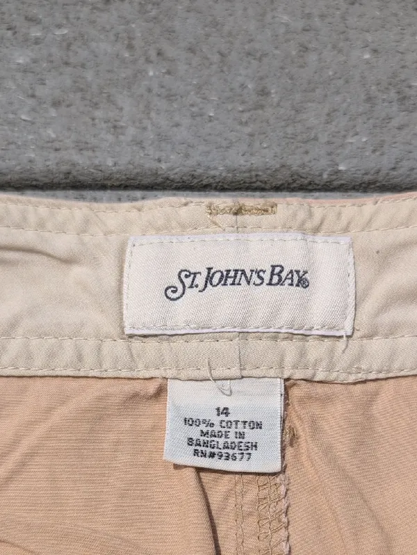 St. John's Bay Khaki Bermuda Shorts | Size 14 Khaki Bermuda Shorts - Image 3