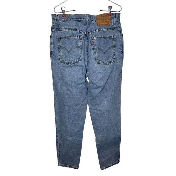 Levi's Womens Jeans 550 Relaxed Fit Tapered‎ Leg Silver Tab Denim Blue 12 Misses - Image 9