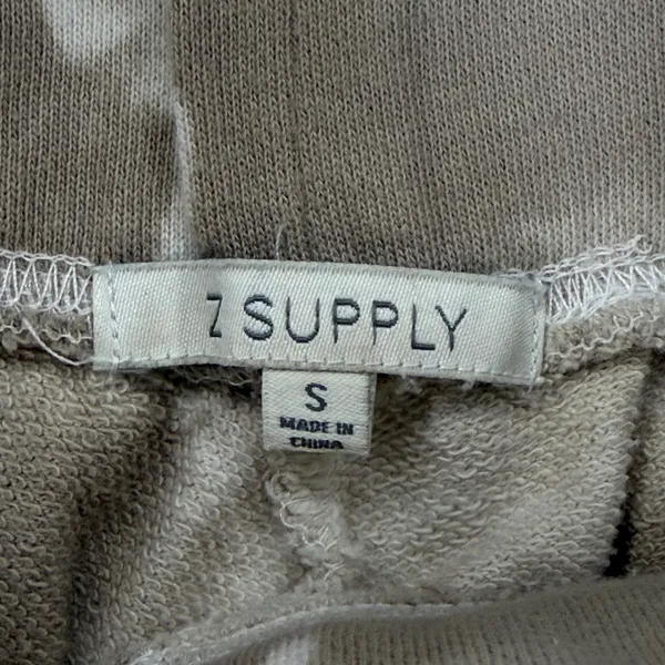 Z Supply Tie Dye Joggers Tan White‎ Elastic Waist Sweatpants ZP211260S Small - Image 3