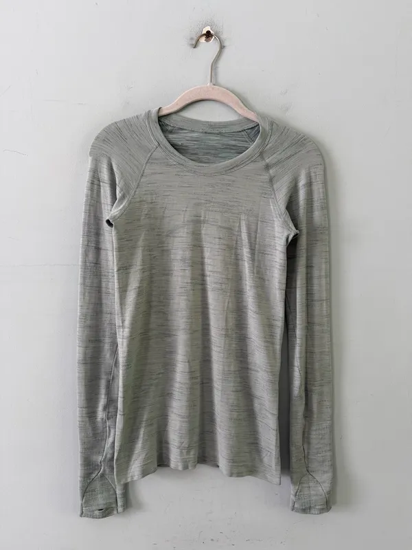 Lululemon Swiftly Tech Long Sleeve Shirt 2.0 Creamy Mint Multi‎ W3EXBS - Image 2