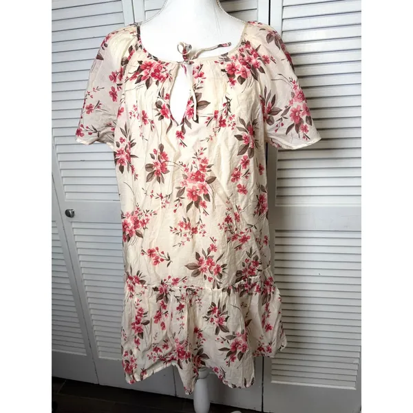 Abercrombie & Fitch Floaty Floral Trapeze Mini Dress Sz Medium Cottagecore - Image 5