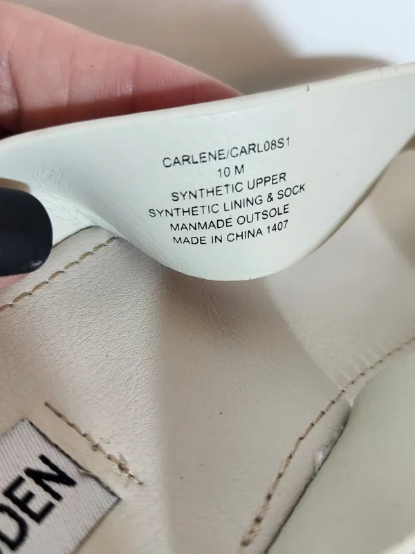 Steve Madden Cream Platform Flip Flop Sandals Size 10 Flaw - Image 10