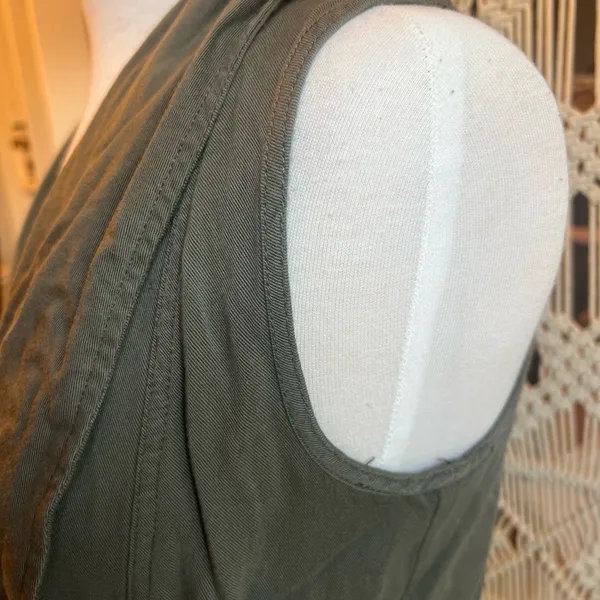 Harper Olive Green Vest with Waist Tie - Image 4