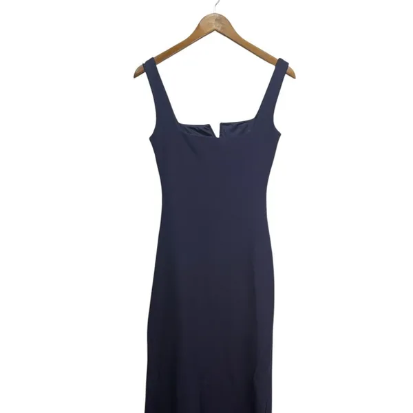 Showpo. Thelma Square Neck Bodycon Maxi Dress in Navy size 2 NWT - Image 6