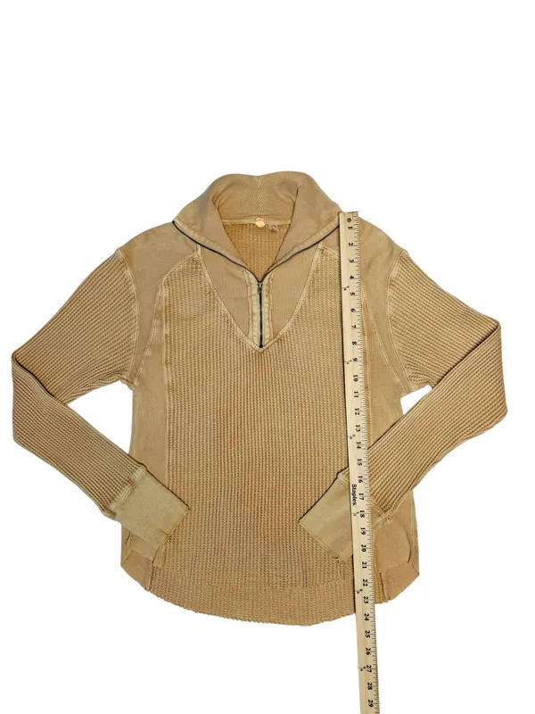 Free People FP One Ashton Zip Thermal Long Sleeve Pullover Top - Image 4