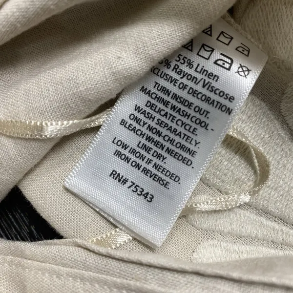 Calypso St Barth Midi Sleeveless Dress Cream Embroidered Linen Blend Pockets S - Image 14