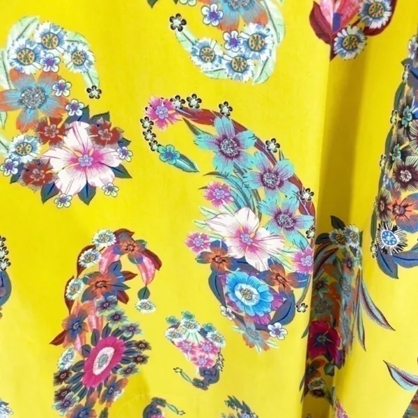 Anthropologie Maeve Yellow Floral Sleeveless Sunniva A-Line Dress •XS - Image 12