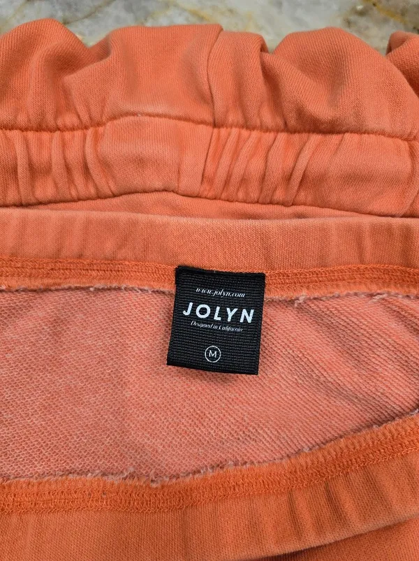 Jolyn Cotton Blend Romper M Orange Size M - Image 5