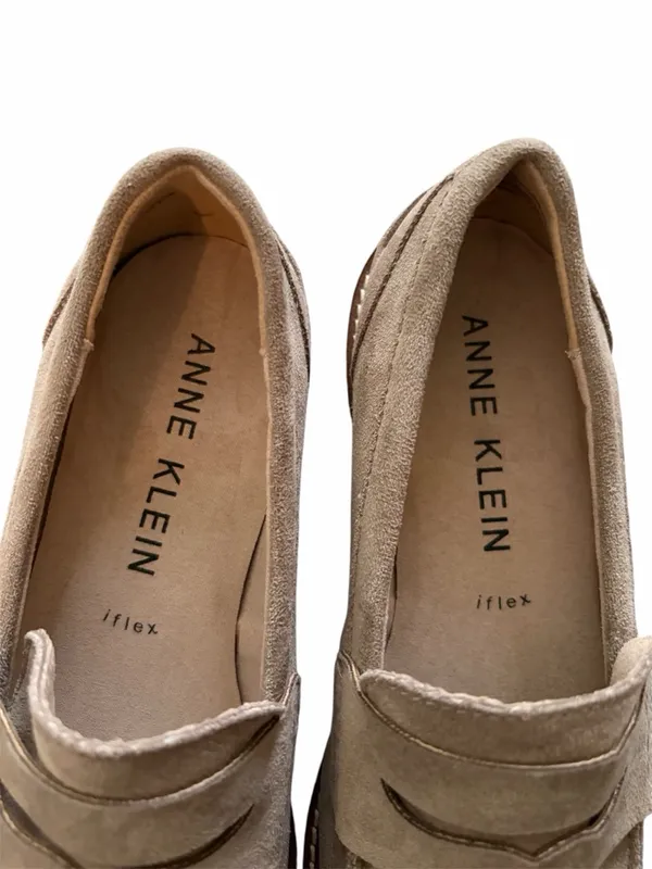 Anne Klein Akaeverly Women's Taupe Suede Loafers Slip-On Comfort Size 6M - Image 4