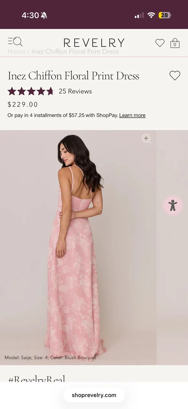 Revelry inez chiffon floral print dress - Image 2