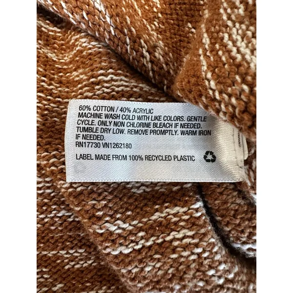 NWOT A New Day Sz: M Burnt Orange Speckle Crew Neck Boxy Wide Hem soft Sweater - Image 7