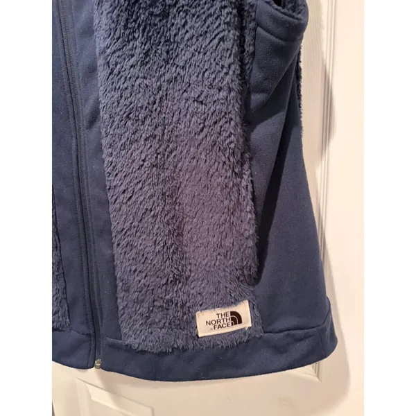 The North Face Osito Hybrid Vest Womens XL Navy Y2K Faux Fur Fleece NF0A337P - Image 5