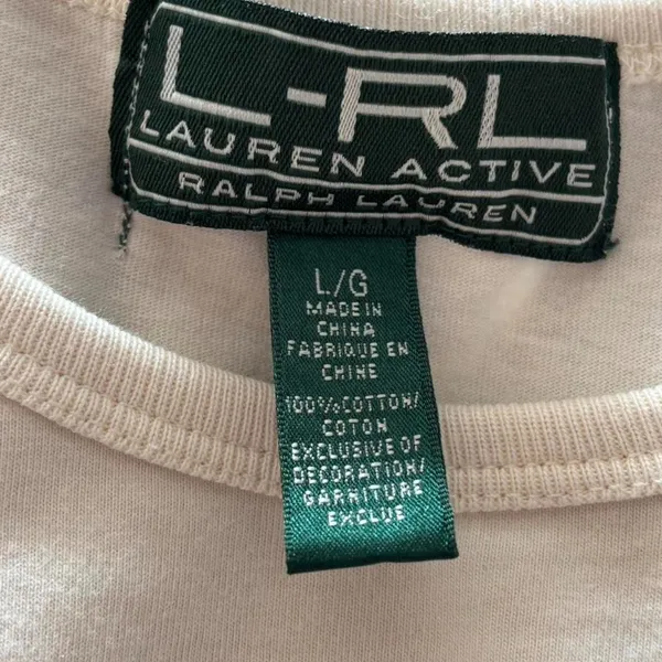 Vintage Women’s Lauren Active Ralph Lauren Long Sleeve‎ Cotton Shirt Crest Large - Image 4