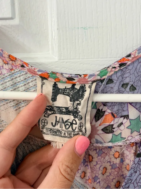 Jaase Lavender, Peach & Blue Patchwork Maxi Dress - Image 3