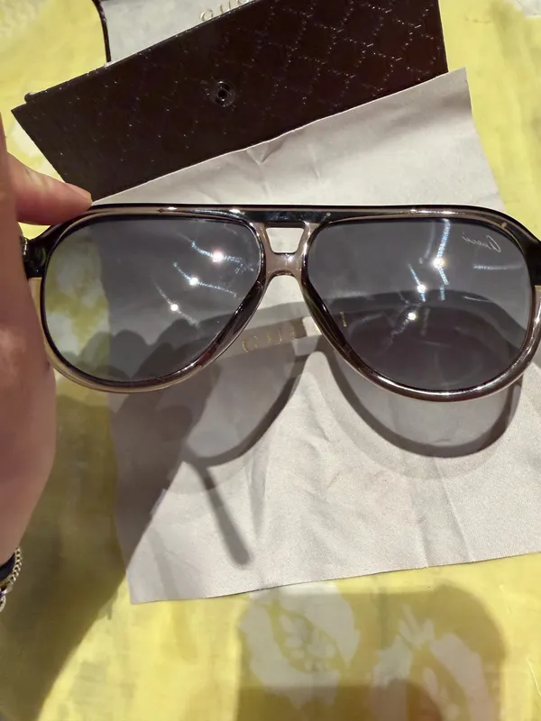 Gucci GG3720/S Tortoise Aviator Sunglasses rivet vintage retro Gradient Lenses - Image 7