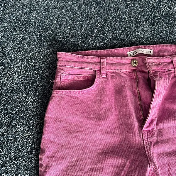 ZARA Women Pink/Raspberry Denim Jeans - Image 7