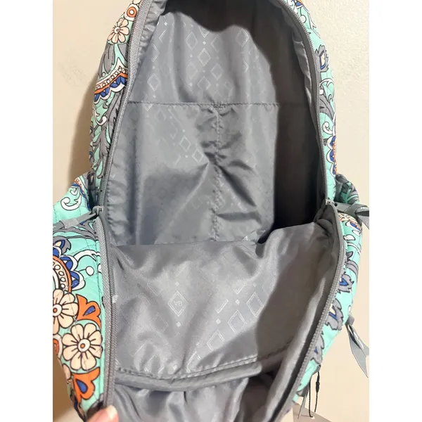 Vera Bradley Essential Compact Backpack Women OS Fan Flowers New Quilted‎ Cotton - Image 11