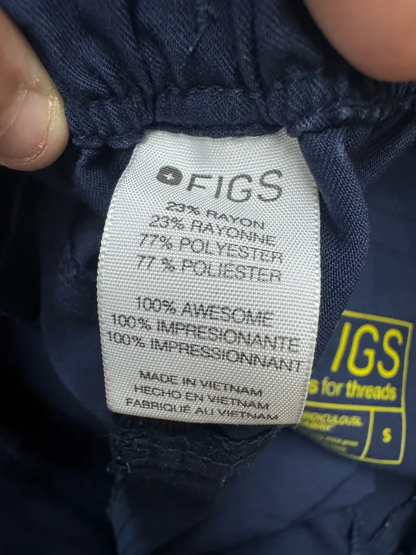 Figs Navy Mens Scrub Pants Size Small - Image 6