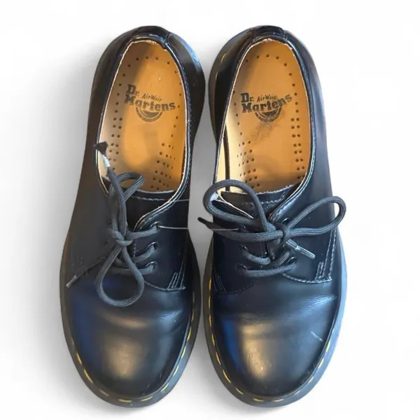 Dr. Martens 1461 Black Leather Oxford Shoes Women’s Size 6 AirWair 3 Eye Lace Up - Image 7