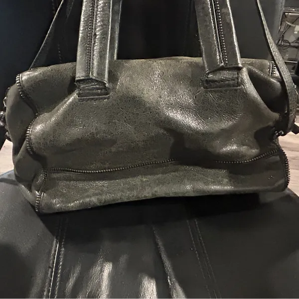 Botkier Shiny Black Leather Satchel/ Crossbody Bag - Image 6