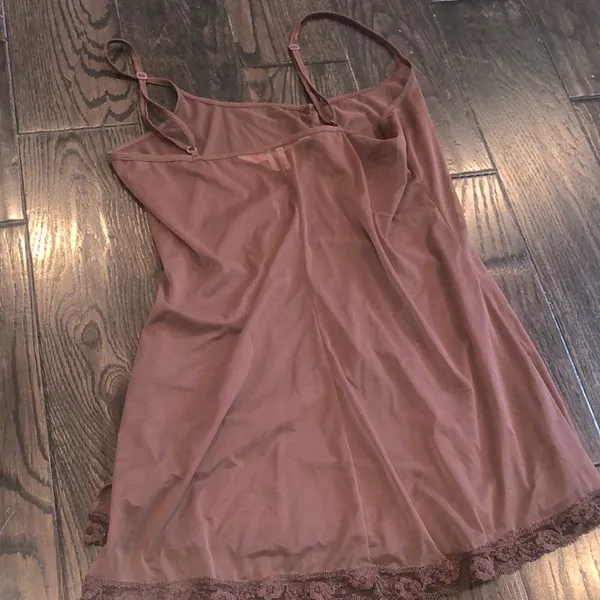 Victoria’s Secret brown sheer floral lingerie skip size small - Image 5