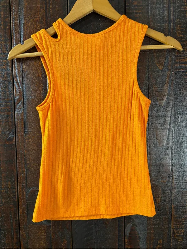Anthropologie Maeve Ribbed Cut Out Tank Top - Image 5