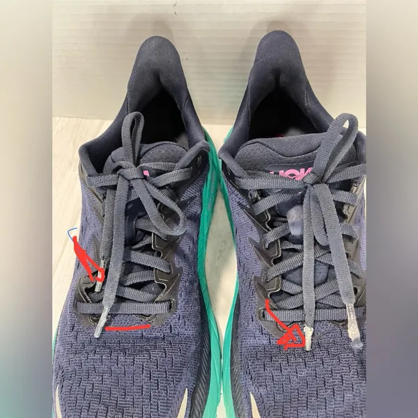 Hoka Women's Shoes in Navy and Teal - Image 4