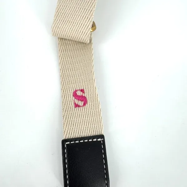 Zara Faux‎ Leather Pleated Crossbody Bag Black with Canvas Strap Black - Image 7