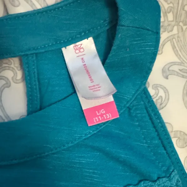 No Boundaries Turquoise w/ Accent Halter Tank Top - Image 3