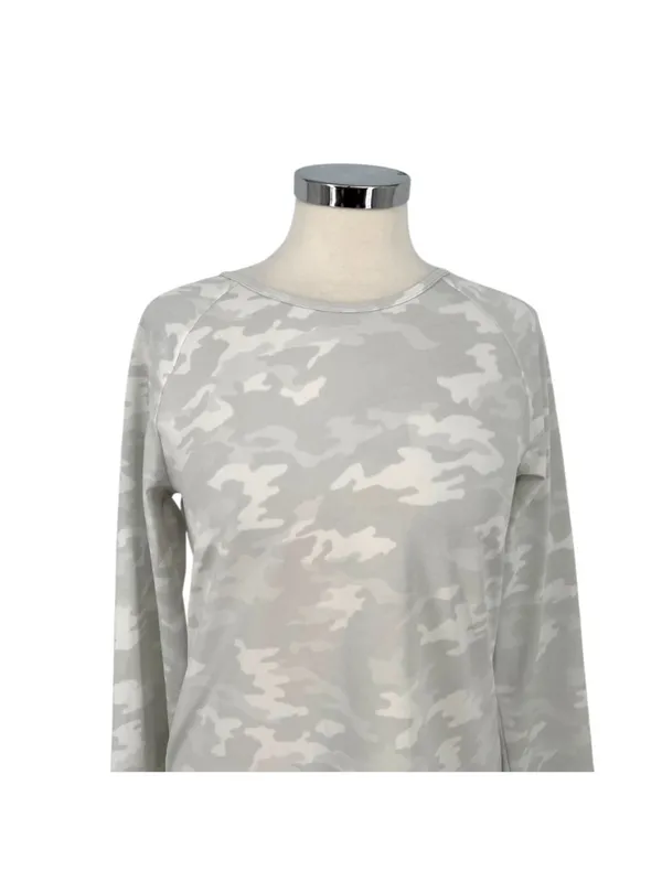 Spanx Better Base Crew Long Sleeve Camo Print Athleisure Activewear Top Large - Image 2