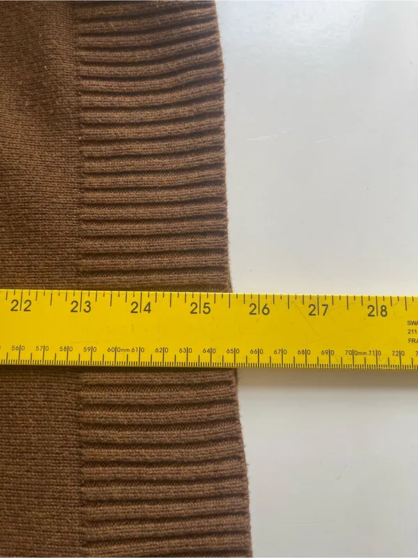 Women's Crewneck cotton on garments Sweater in Warm Brown - Image 7