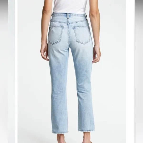 Pistola Keaton High Rise Slim Straight Button Fly Light Wash Jeans Women’s Sz 24 - Image 2