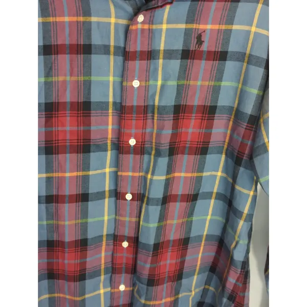 Polo By Ralph Lauren Blue & Red Plaid Button Up Shirt‎ Womens XL Preppy Prairie - Image 2