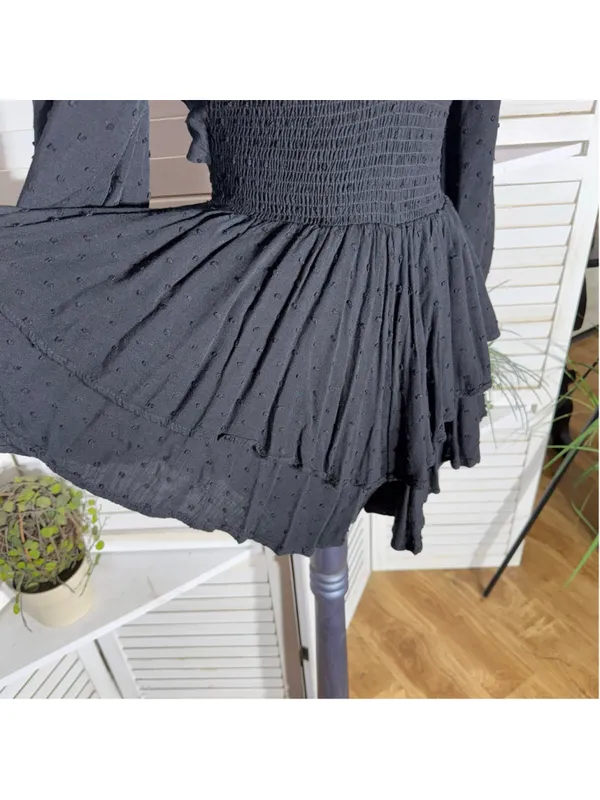 Princess Polly tiered babydoll dress romper ballooned sleeve boho whimsigoth XS - Image 6