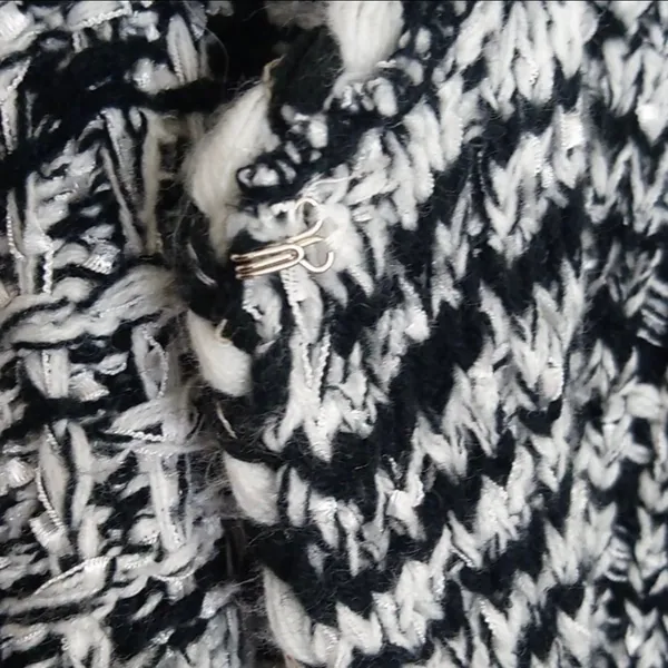 Sioni Tweed Boucle Knit Cardigan Sweater Blazer Women's Size Small - Image 5