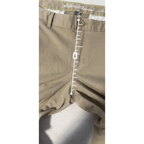 Eddie Bauer Women 10 Boyfriend Chino Pants Tan Khaki Straight Leg Cotton Stretch - Image 7