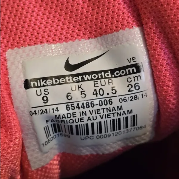 Nike Kids Light Blue and Pink Sneakers - Image 6