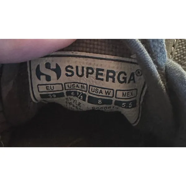 Superga 2750 Cotu Classic Unisex Gray Canvas‎ Sneakers Size 8 - Image 4