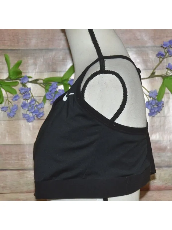 Nike Women’s Plus Dri-FIT Indy V-Neck Racerback Bra Black Size 2X NO Pads - Image 3