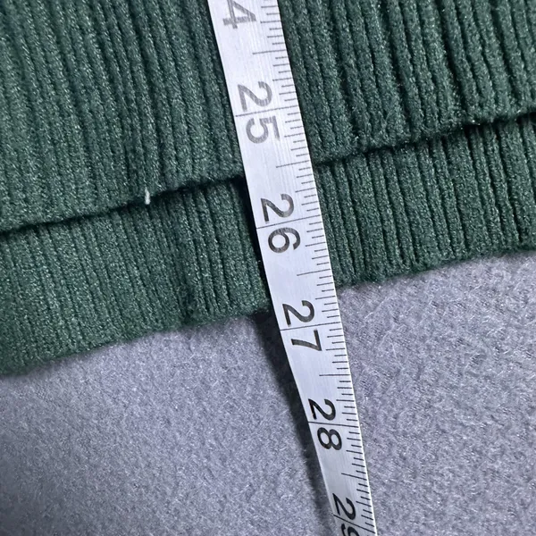 Free People Orion Tunic Sweater Womens Small Green V Neck Ribbed Hem OB1721246 - Image 10